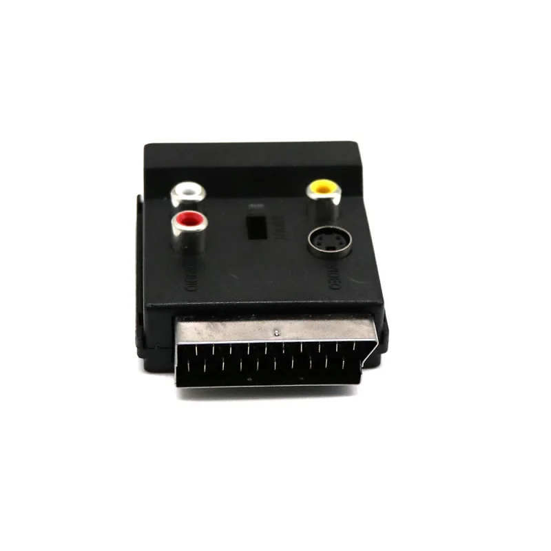 21PIN SCART Мужской на 3RCA Женский S video Аудио Видео адаптер штекер к RCA гнездо конвертер