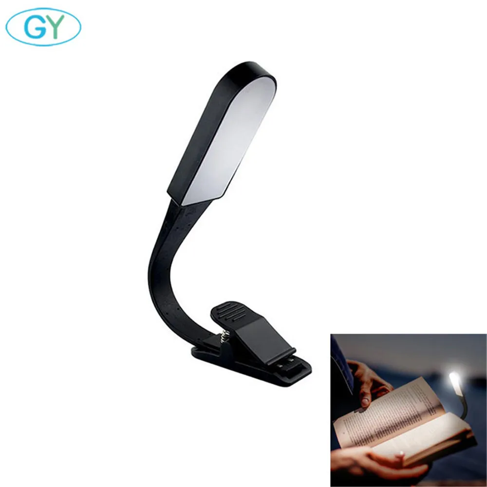 Mini portable led book light clip light usb rechargeable led reading