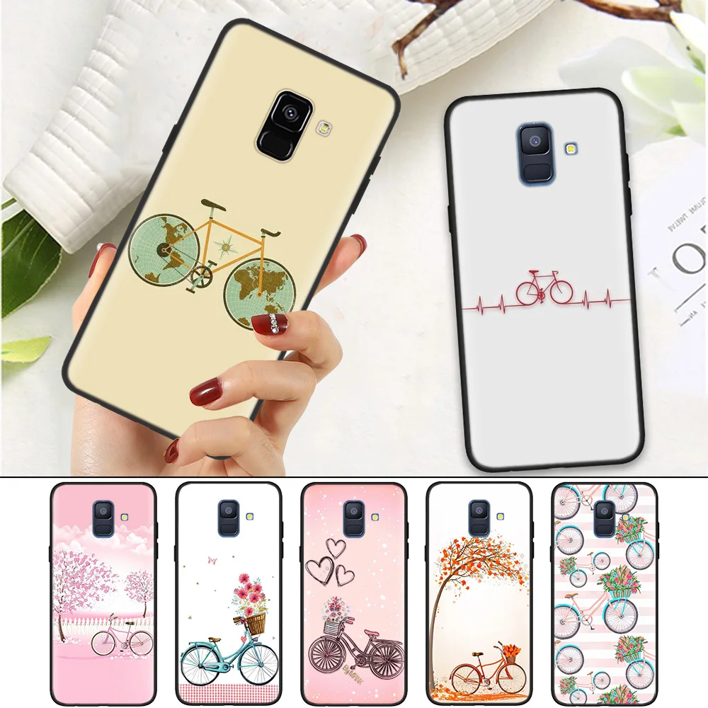 

Black Silicone Case Bag Cover for Samsung Galaxy J4 J6 Plus Note 8 9 J3 J5 J7 2017 EU M10 M20 M30 Shell Coque BIKE CYCLING