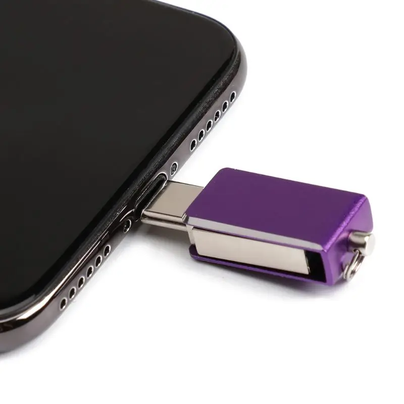 Роторный металлический USB флеш-накопитель U дисковая карта памяти поворотный флеш-накопитель для использования смартфона с интерфейсом USB3.0 и type-C