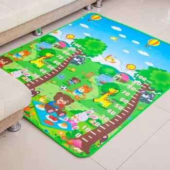 

Double-sided Children Play Game Mat Cute Baby Measuring Height Room Cushion Outdoor Picnic Carpet Rug Kids Crawling Mat