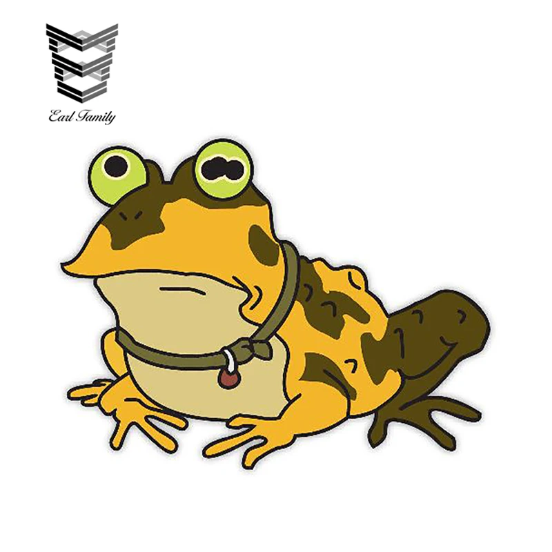 

EARLFAMILY 13cm X 10cm Car Sticker Cartoon Toad Decal Funny Car Styling Animal Vinyl Decals Graphics Waterproof Car Accessories
