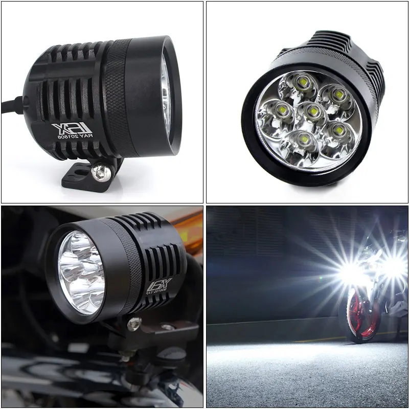  Motorcycle Headlight 6000LM White 6000K Yellow 3000k FOR T6 XML Chips led Fog Spot HeadLamp Spotlig - 32936447407
