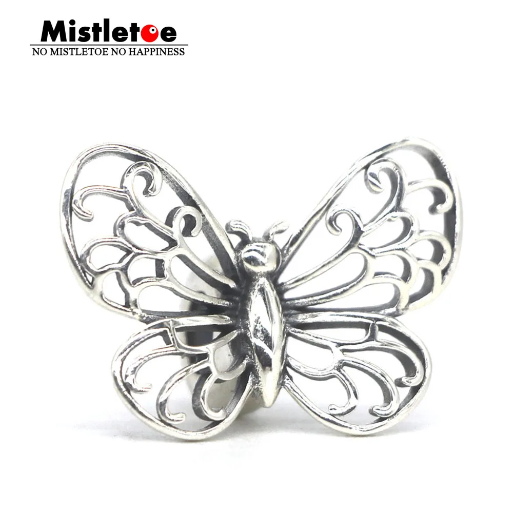 

Mistletoe 925 Sterling Silver Butterfly Stopper Spacer Charm Fit European Bracelet Jewelry