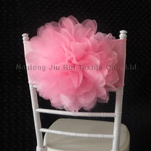 30 шт. розовая Большая фигурка скамейки из органзы для украшения стула гостиницы использовать ленты для свадебных стульев