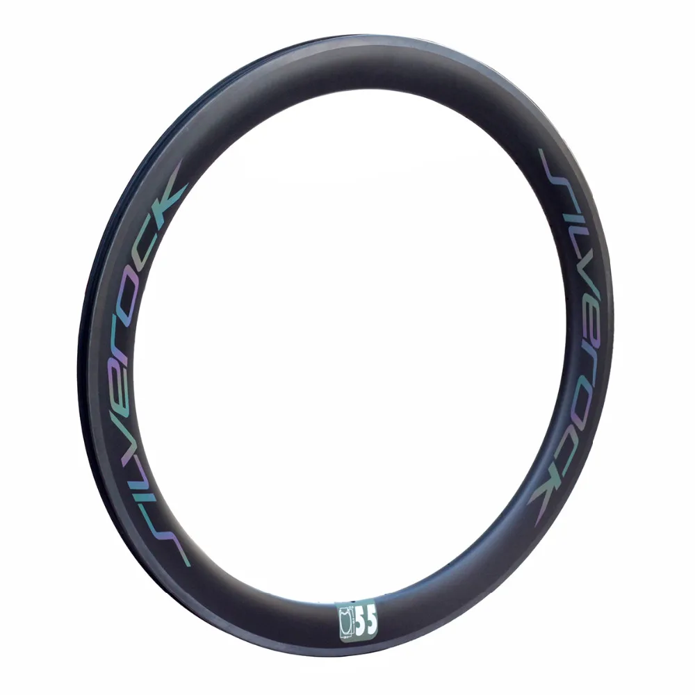 

Silverock Carbon Rims 700C x 38mm 55mm Tubeless Clincher 20H 24H For Road Cyclocross Touring Bike Carbon Fibre Bicycle Parts