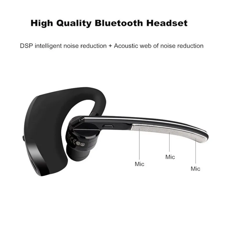 Handsfree бизнес Bluetooth гарнитура наушники беспроводные наушники Голосовое управление шумоподавление Спортивная музыка Bluetooth наушники