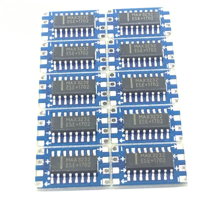 

10PCS MAX3232 Serial Port Mini RS232 to TTL Converter Adaptor Module Board 115200bps 3V-5V MAX3232CSE Elcetrical Levels