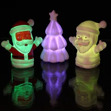 Мини мультфильм Санта Клаус/Рождественская елка/Снеговик Красочный светильник игрушки подарок на день рождения для детей друзей@ Z345 88 FJ88