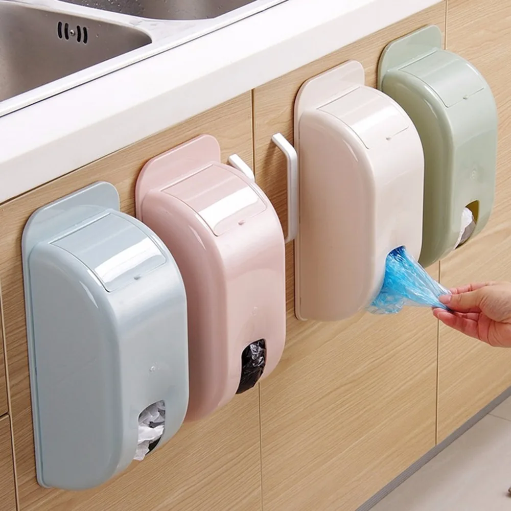 Wall mounted Home Garbage Bag Storage Rack Trash Bag Storage Box