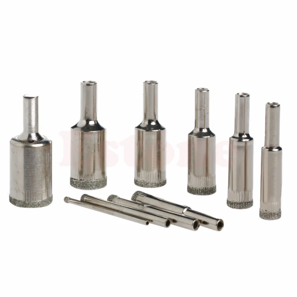 

10pcs 3mm-20mm Diamond Hole Saw Tile Ceramic Glass Marble Coated Drill Bit Tool
