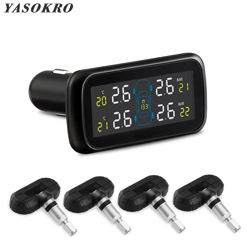 

YASOKRO U903 Auto Tire Pressure Alarm Sensor 4 Internal Sensors Tire Pressure Monitoring System TPMS Diagnostic Tool