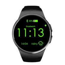 Kw18 bluetooth smart watch uhr pulsmesser unterstützung sim-karte pedometer smartwatch für iphone samsung lg android telefon