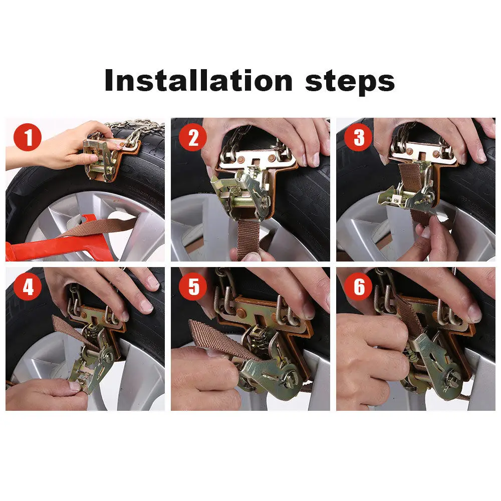 

205~225mm Tire Anti-skid Chain Universal Wheel Car For Truck Road Vehicle Winter Ice Drive Mud Wearable