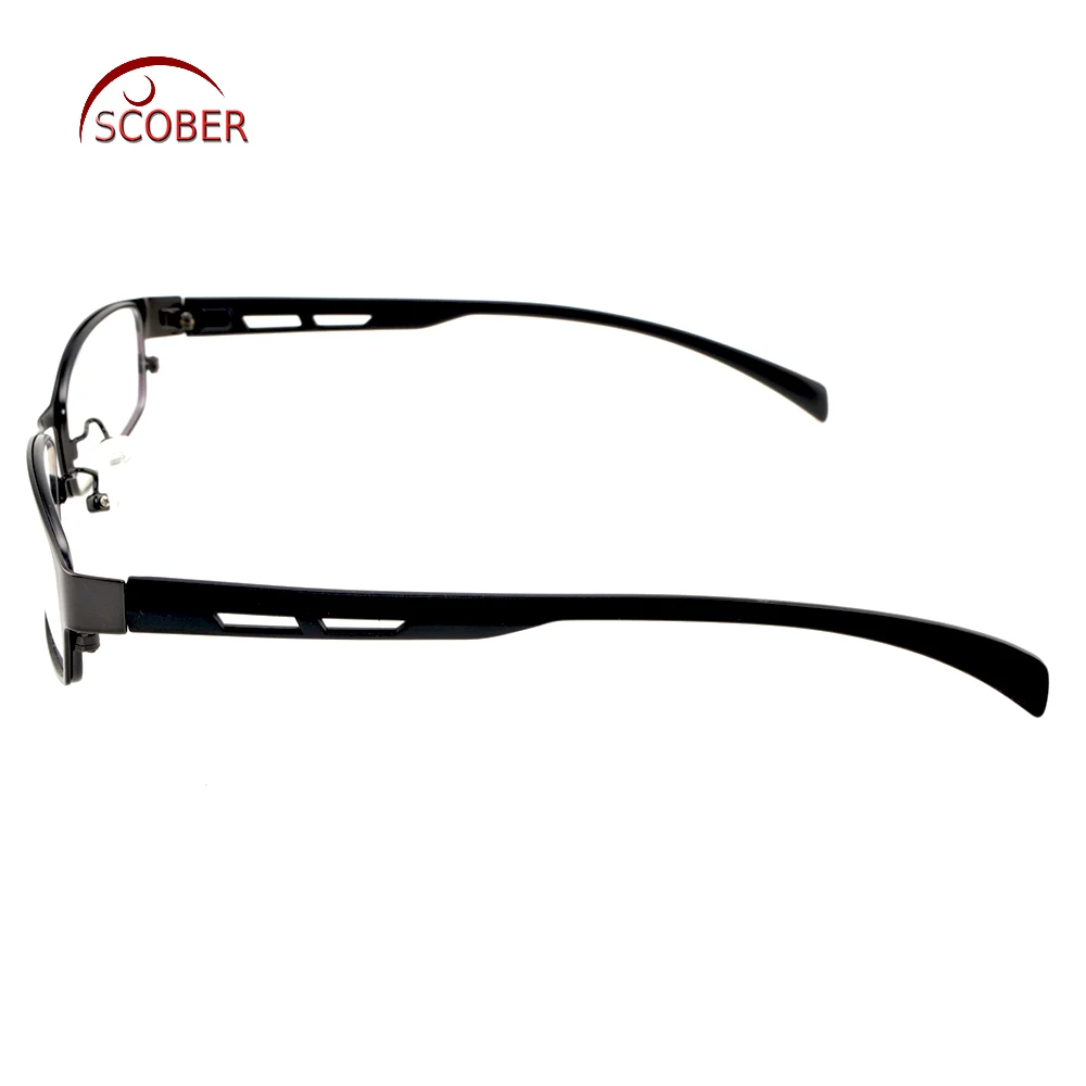 Полностью черные металлические оптические линзы с полным ободом на заказ для чтения близорукости фотохромные поляризованные прогрессивные очки