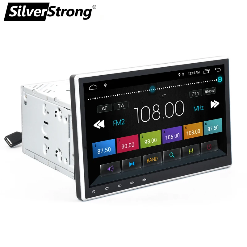 

SilverStrong Latest Quad Core 2 din 10.1'' android 8.0 car dvd player universal 2din GPS Navigation Autoradio with WIFI dab cam