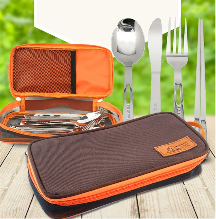 Portable Outdoor Cutlery Storage Carrier, Zip Breathable Mesh Draining Bag, BBQ Travel Folk