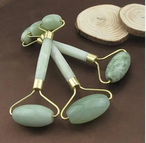 Нефритовый массажный роликовый лицевой массажер для лица релаксационный прибор
