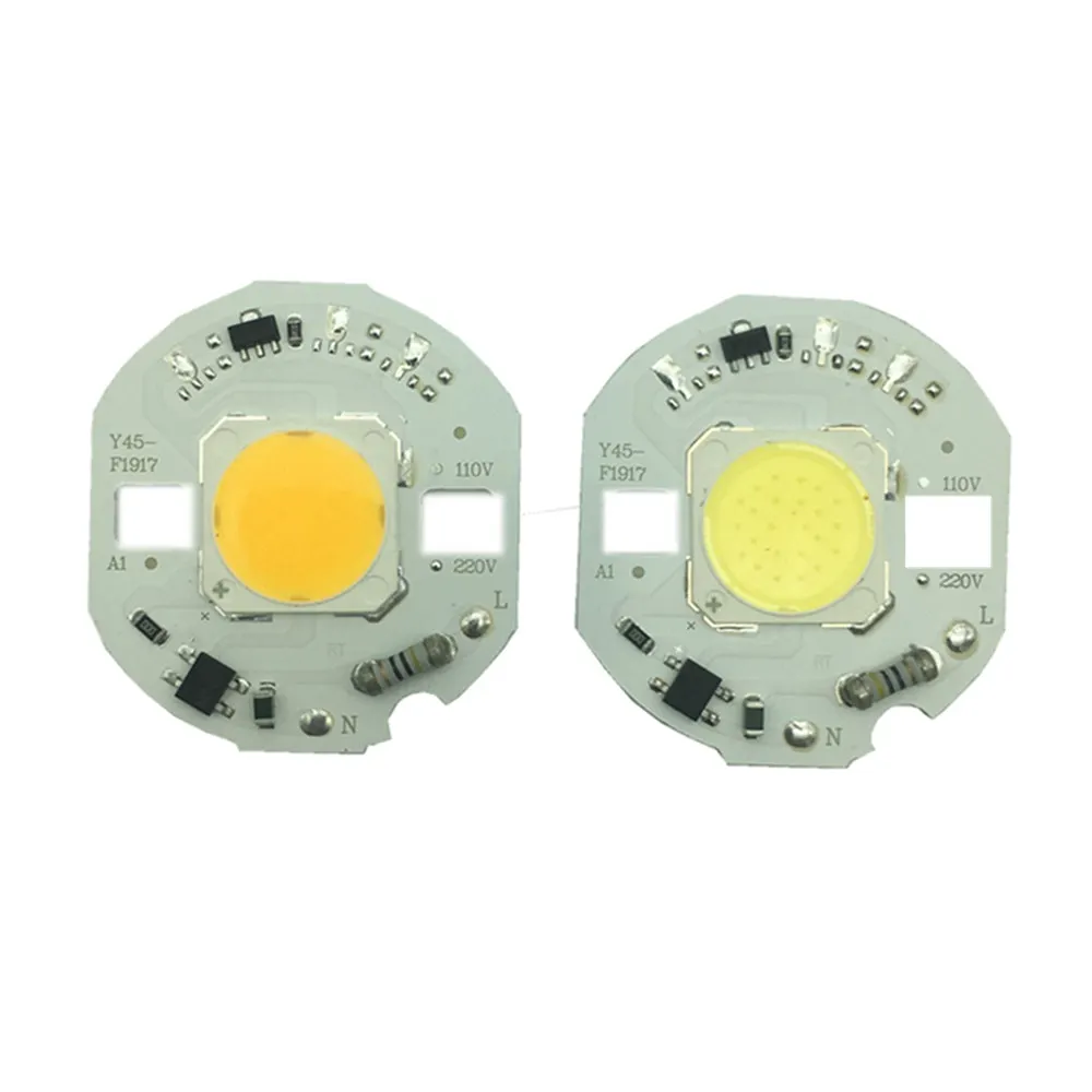 

5pcs/lot LED Lamp COB Chip 10W 12W 15W Real Power 220V Input Smart IC DIY For Spotlight Floodlight Cold White Warm White