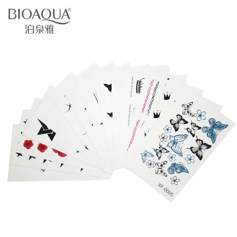 

15 Pcs/Set Temporary Tattoo Body Art Crown Bird Letter one-off Fake Tattoo Sticker Lot Colorful Waterproof Transfer Tattoos