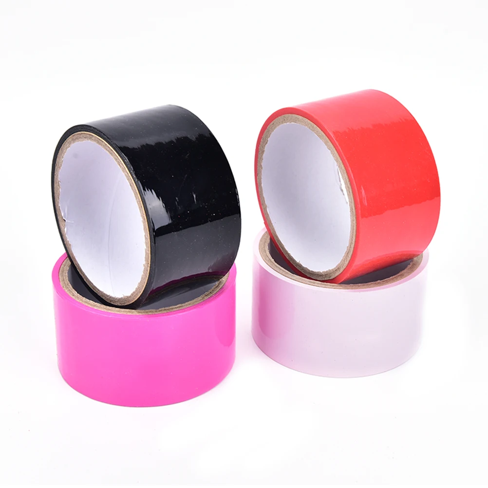 1Roll 10m Elastic Sticky Bondage Binding Tape PVC Duct Electrostatic Tape  Kinky Tied Fetish Restraint Belt BDSM Tape