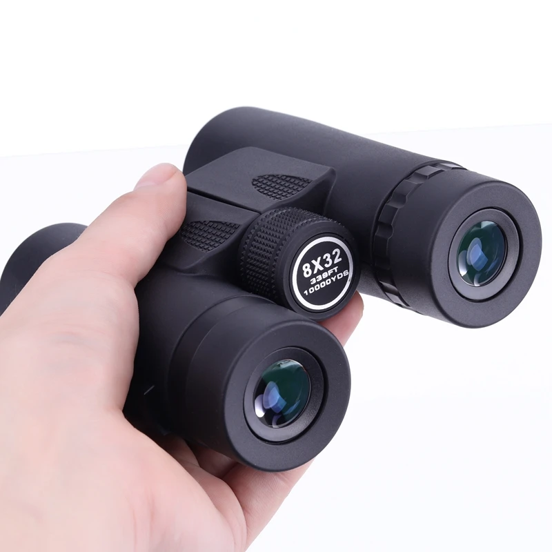 Компактный бинокль Ledarnell 8x32 Bak4 Prism Optics походный на шею сумка для переноски Fredd