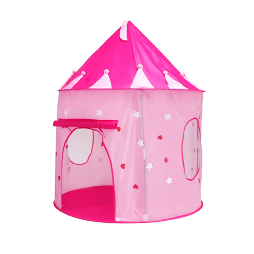 Folding Luminescent Mongolia Pop Up Playhouse Princess Tent + Floor Cushion Carpet Kids Toy