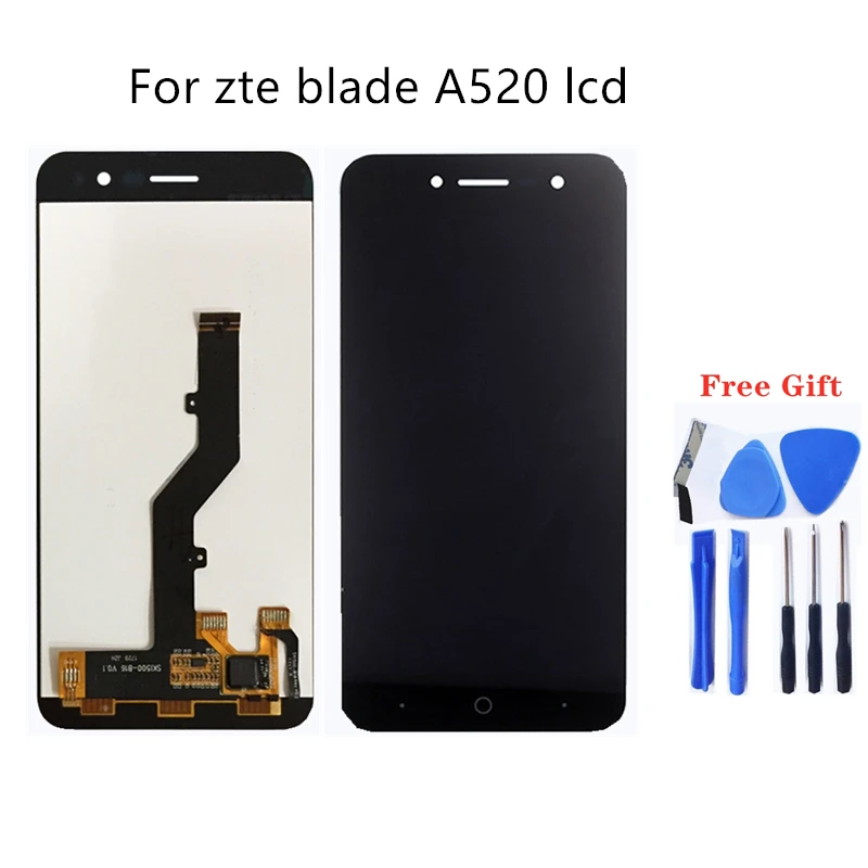 

For zte blade A520 LCD display Touch screen Mobile phone LCD Display For ZTE Blade A520 Repair kit+ free too