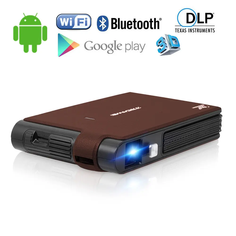 

Mini Portable Pocket 3D DLP Projector LED Home Cinema Full HD Video Android WIFI Bluetooth Beamer For Smartphone TV iPhone