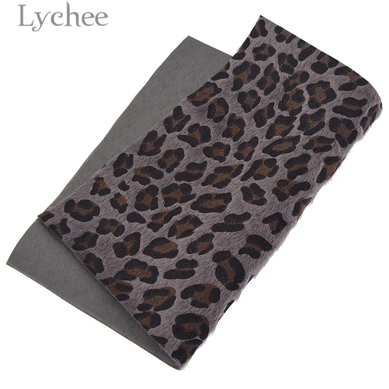 Lychee Life 21x29 см A4 с леопардовым принтом, меховая ткань с животным рисунком, синтетическая кожа, сделай сам, материал для сумок, одежды