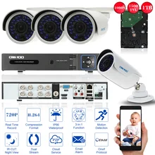 Owsoo 1500tvl Открытый безопасности Камера Системы 8ch полный 1080n/720 P AHD DVR HDMI P2P Onvif DVR 1 ТБ hdd 4*720 P ИК Водонепроницаемый Камера
