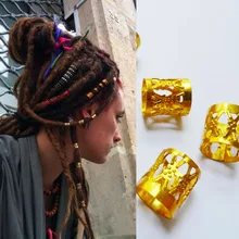 Горячая Распродажа, 140 шт./лот, золотые, серебряные, цветные круглые кольца для волос, бусины, коробка, коса, регулируемая коса для волос, запонки, зажим для дредов