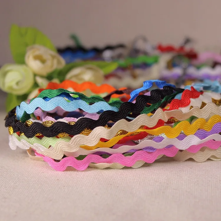 5yard/pack 3/8"(10 mm) Computer embroidery Color S edge wave lace material for needlework accessories jewelry ribbon T-086
