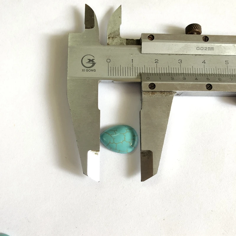 松石12x16mm 水滴 梨形戒面吊坠4 (4)