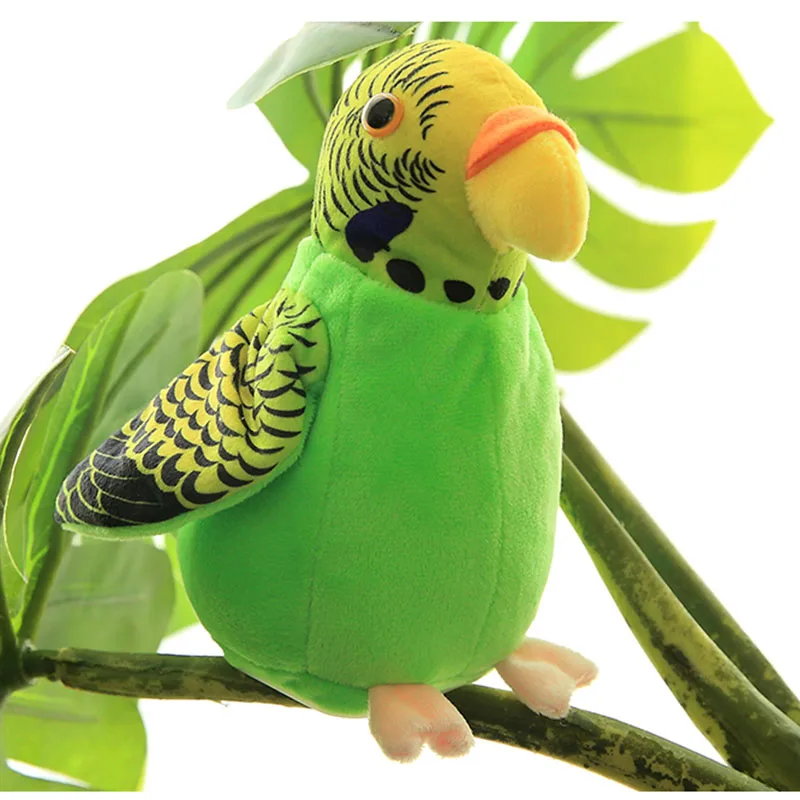 Калькулятор попугай плюшевые игрушки, забавные говорящие и записывающие повторяют развевающиеся крылья электрическая птица чучела Детская плюшевая игрушка