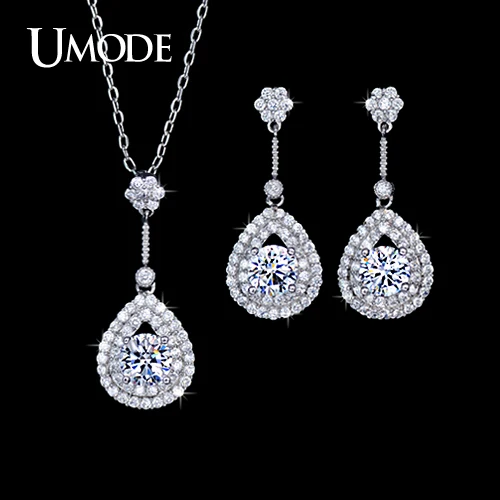 font b UMODE b font Bridal Wedding Jewelry Set Including 1 Pair Fashion Drop font