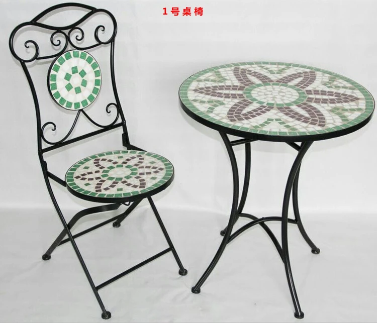 Wrought Iron Garden Tables And Chairs For Outdoor Furniture Mosaic Coffee Table Combination Coffee Table Three Spot Suit Chair Speaker Table Chesschair Toy Aliexpress
