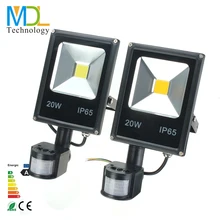 Открытый Сенсор светодиодный прожекторы IP65 10 Вт 20 Вт 30 Вт 50 Вт отражатель удара свет шарик Светодиодный прожектор лампы 85-265 В сад настенные светильники