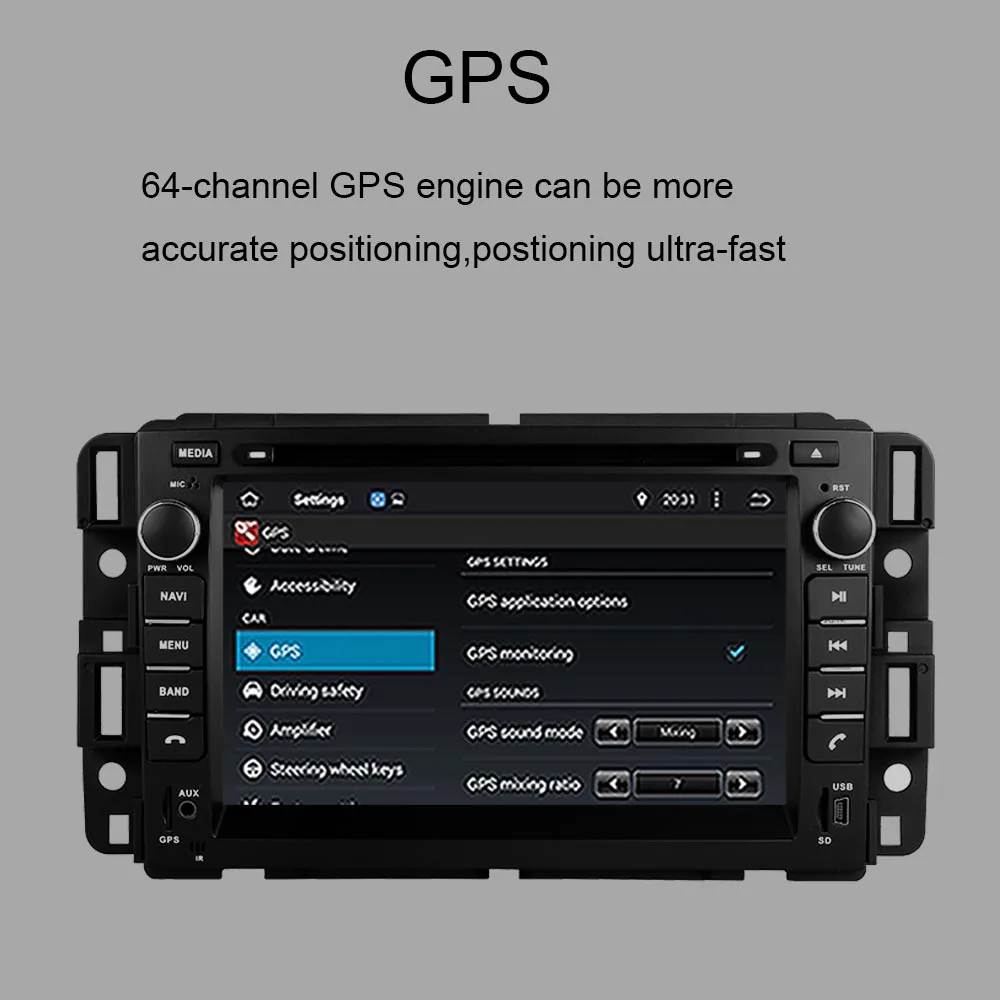 Excellent Android 9.0 Car GPS Navigation For GMC Yukon/Tahoe/Acadia/Buick Enclave/CHEVROLET Suburban 2007-2012 WIFI Car multimedia player 3