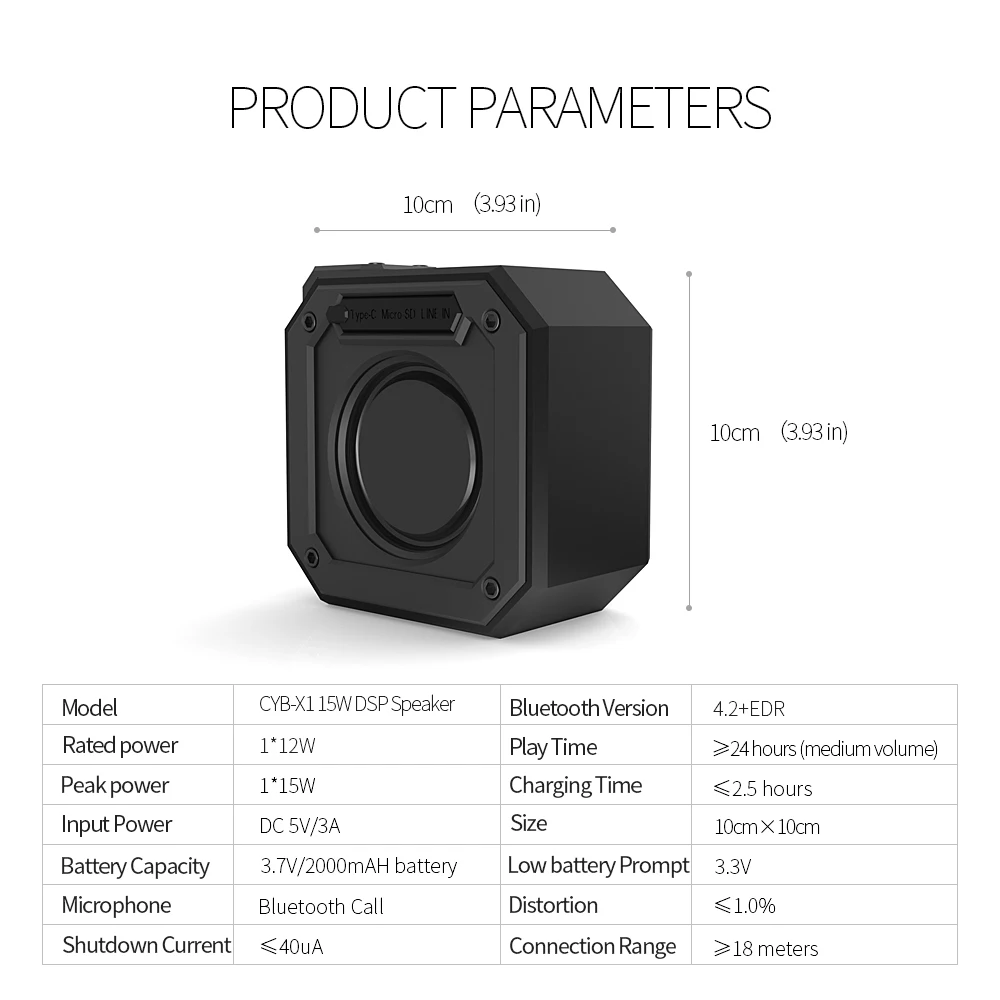 Открытый IPX7 водонепроницаемый портативный беспроводной TWS Bluetooth V4.2 стерео супер бас динамик 12 Вт DSP аудио динамик с микрофоном TF карта