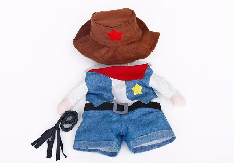 4 Patterns Small Pets Cat Dog Cosplay Costume Polar Fleece Superhero Pirate Role Costume Halloween Costume Pet Gift (1)