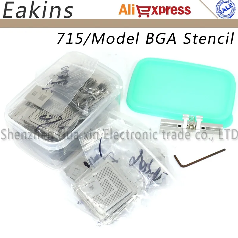 

715 model BGA stencil Templates Direct Heating Reballing stencil+Reballing Jig For Chip Rework Repair Soldering Kit