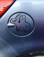 Cartoon fuel cap Car Sticker , funny hungry SIMONS CAT Sticker Auto fuel tank cap decor