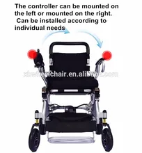 Aluminum alloy Lightweight 1 second quickly folding lithium battery with brushless motor power electric wheelchair