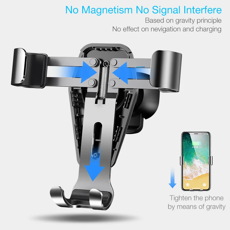CAFELE 360 Degree Rotation Car Holder Gravity Air Vent Car Phone Holder for iphone Samsung Huawei Xiaomi Protective GPS Holder 
