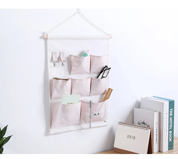 Free shipping Washable Over the Door Storage Bag Door Office Wall Book Notebook Textbook Magazine Hanging Bag (8)