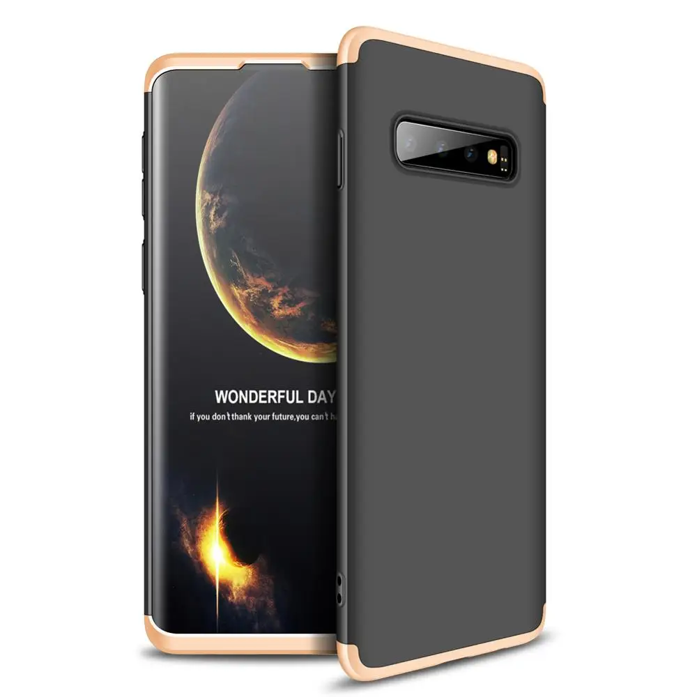 Black gold Suntaiho 360 полный защитный чехол для телефона samsung Galaxy S10 S9 S8 Plus S6 S7 Edge противоударный чехол для samsung Note 9 8 чехол s - Цвет: Black gold