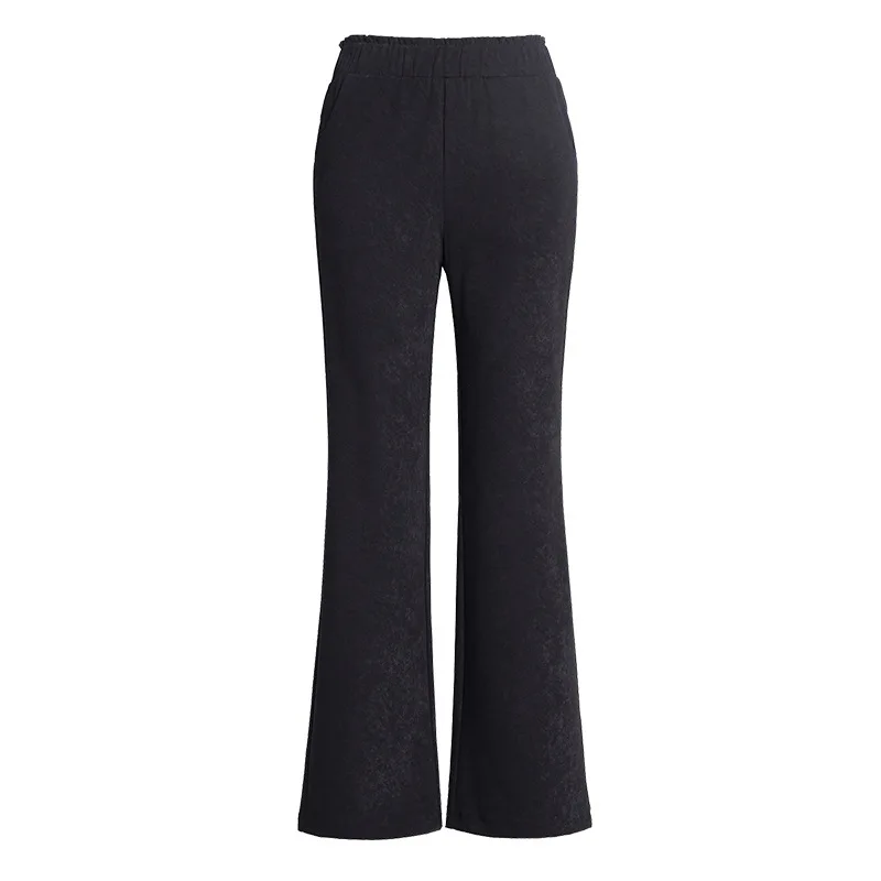 Women's Thicken Warm Stretchy Pants For Autumn Winter Corduroy Slim Skinny Trousers Velvet Elastic Waist Plus Size M To 6XL