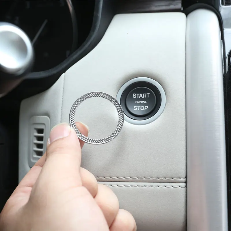 

For Land Rover Discovery 5 LR5 2017 Car-styling ABS Chrome Car Engine Start Ring Trim Stickers Auto Accessories Parts