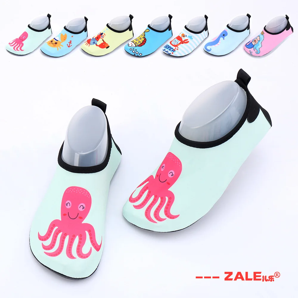 Summer beach Shoes Kids Cartoon Animal Swiming Shoes Girls Boys Barefoot Soft Bottom Non-slip Kids Water Shoes